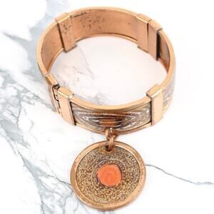 Vintage Matisse Renoir Enamel Hinged Bracelet